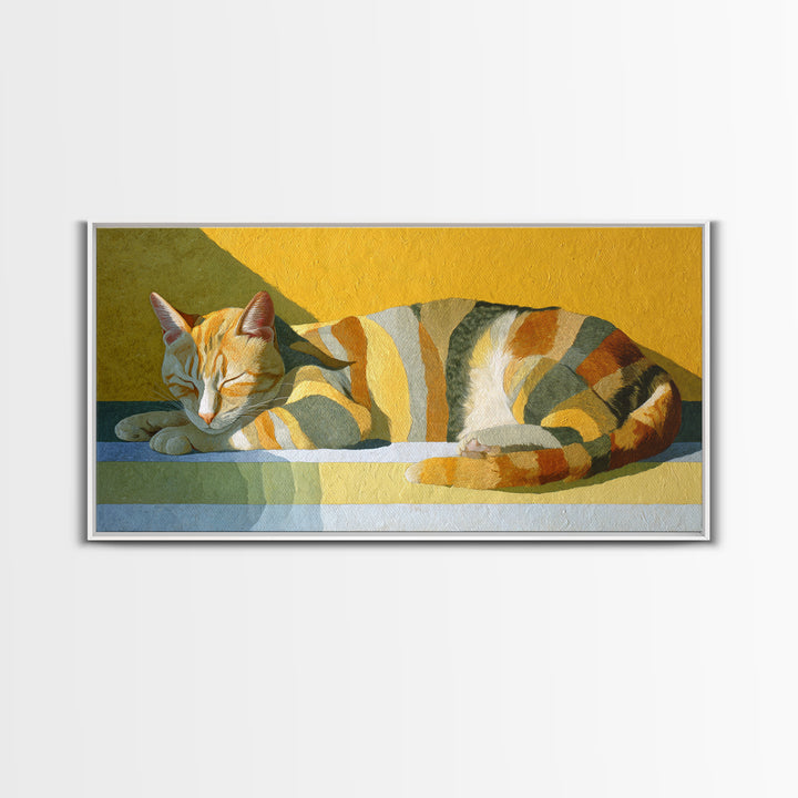 Abstract Mask with Playful Textures Framed Canvas Print, Eclectic Art, Living Room Decor, Abstract Art, Eclectic, ECL-2x1-88