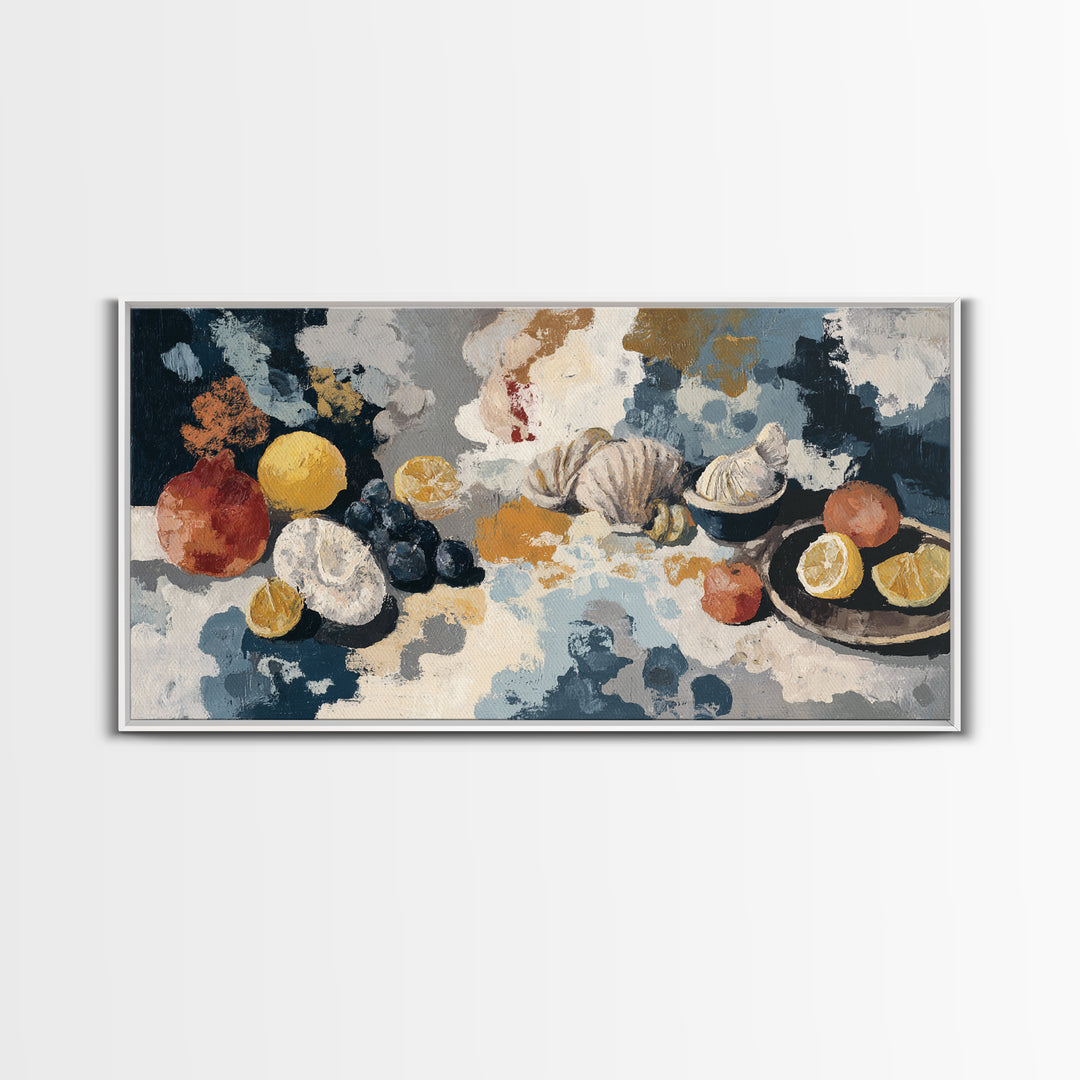 Bohemian Patchwork Landscape Framed Canvas Print, Eclectic Art, Boho, Living Room Decor, Fine Art, Eclectic, Unique Wall Art, ECL-2x1-92