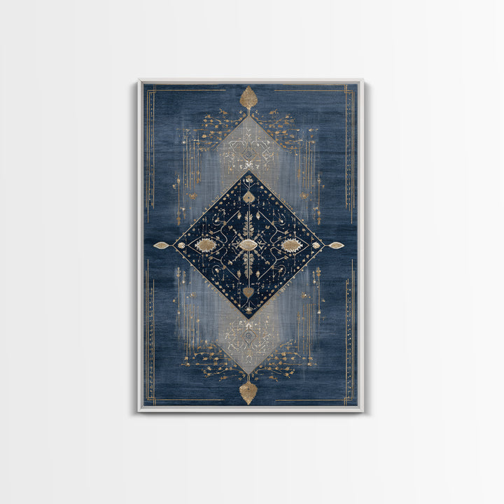 Layered Tapestry Pattern Framed Canvas Print, Eclectic Art, Digital Art, Living Room Decor, Fine Art, Eclectic, Digital Print, ECL-2x3-24