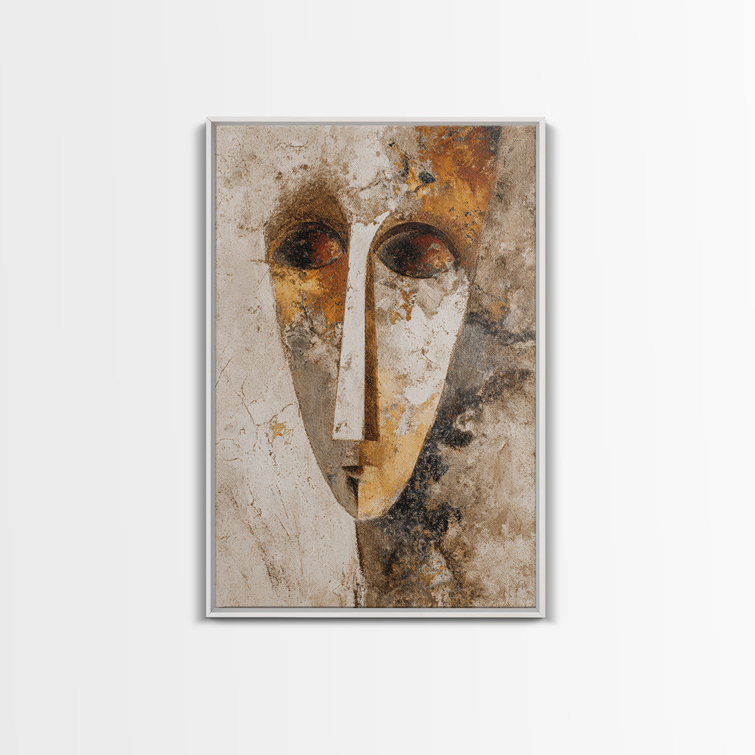 Surreal Portrait with Mismatched Patterned Clothing Canvas Print, Eclectic Art, Printable Art, Living Room Decor, Eclectic, ECL-2x3-58