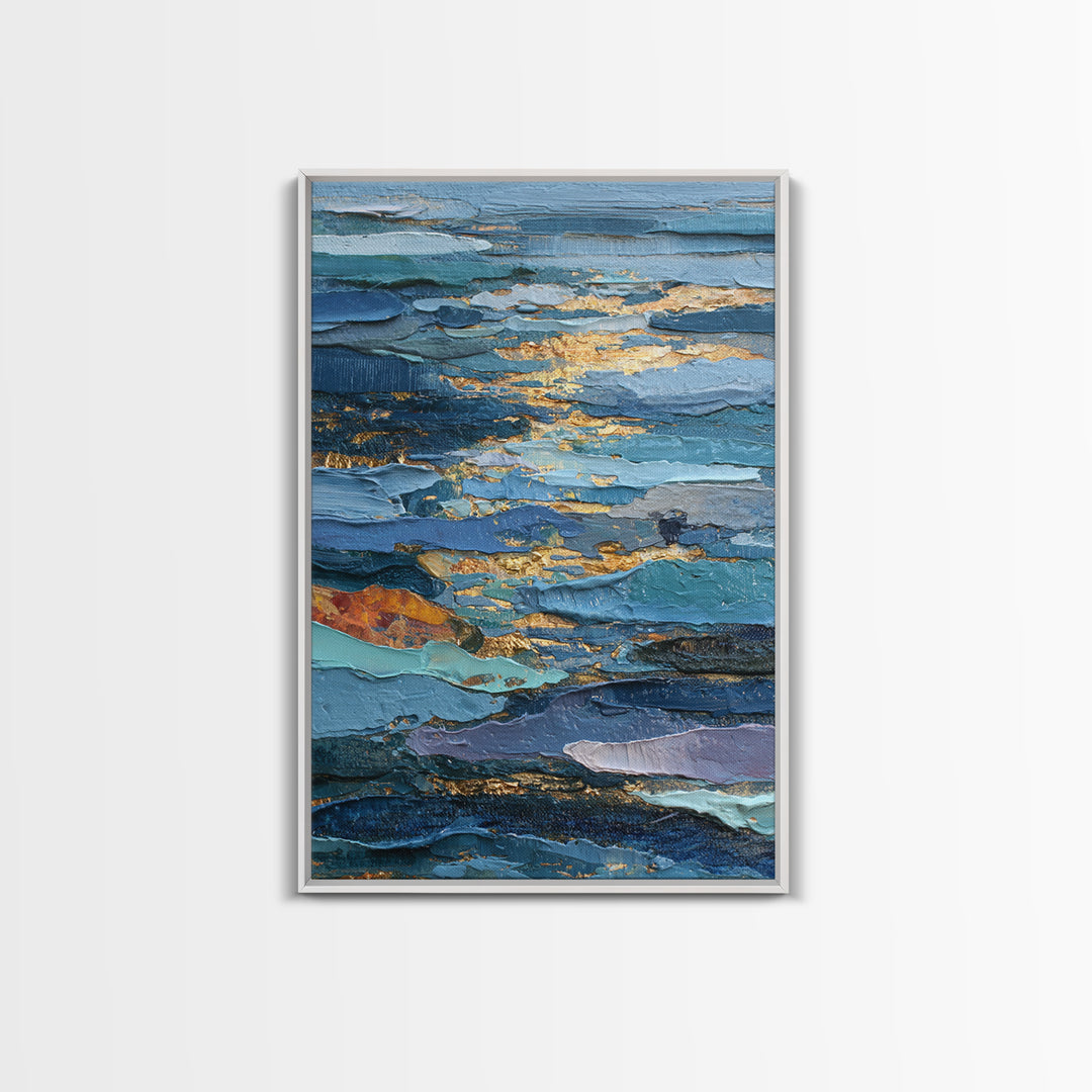 Bold Maximalist Still Life Framed Canvas Print, Eclectic Art, Textured Painting, Living Room Decor, Oil Painting, Eclectic, ECL-2x3-59