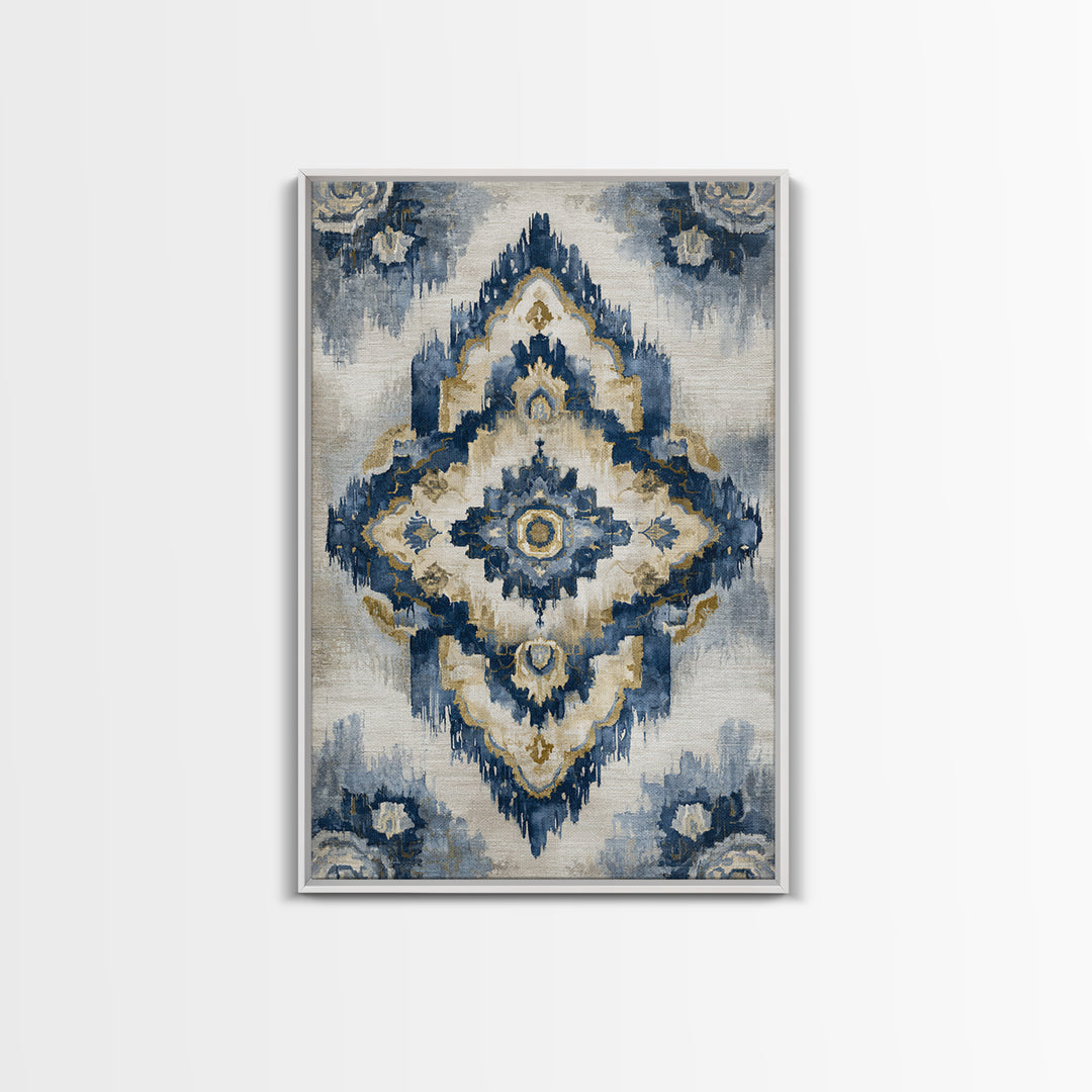 Layered Tapestry Pattern Canvas Print, Eclectic Art, Textured Painting, Living Room Decor, Fine Art, Eclectic, Digital Art, ECL-2x3-96