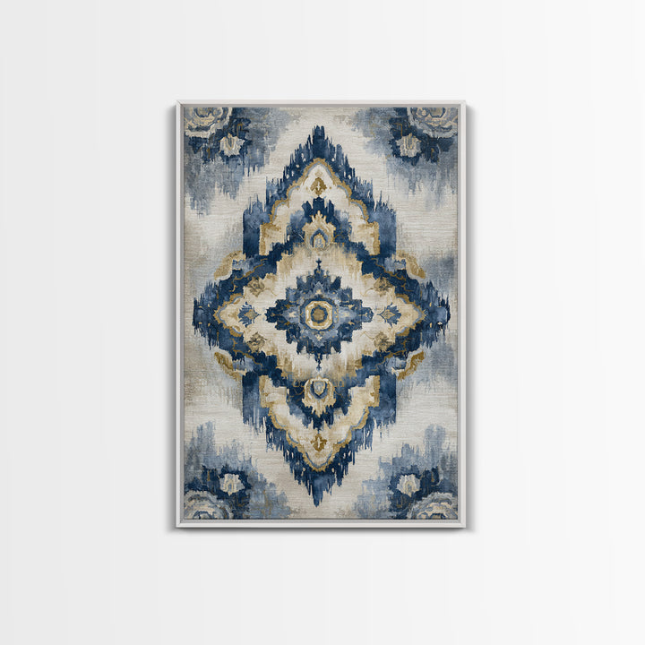Layered Tapestry Pattern Canvas Print, Eclectic Art, Textured Painting, Living Room Decor, Fine Art, Eclectic, Digital Art, ECL-2x3-96