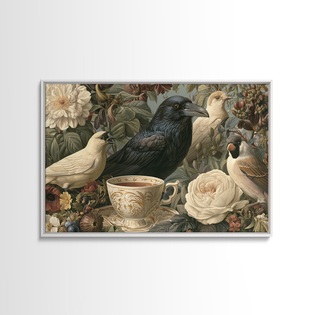 Odd Dream Garden Framed Canvas Print, Eclectic Art, Room Decor, Living Room Decor, Fine Art, Eclectic, Artwork, Original Art, ECL-3x2-69