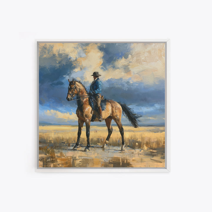 Dressage Horse in Refined Classical Pose Canvas Print, Equestrian Art, Cabin Decor, Living Room Decor, Fine Art, Equestrian, EQU-1x1-10