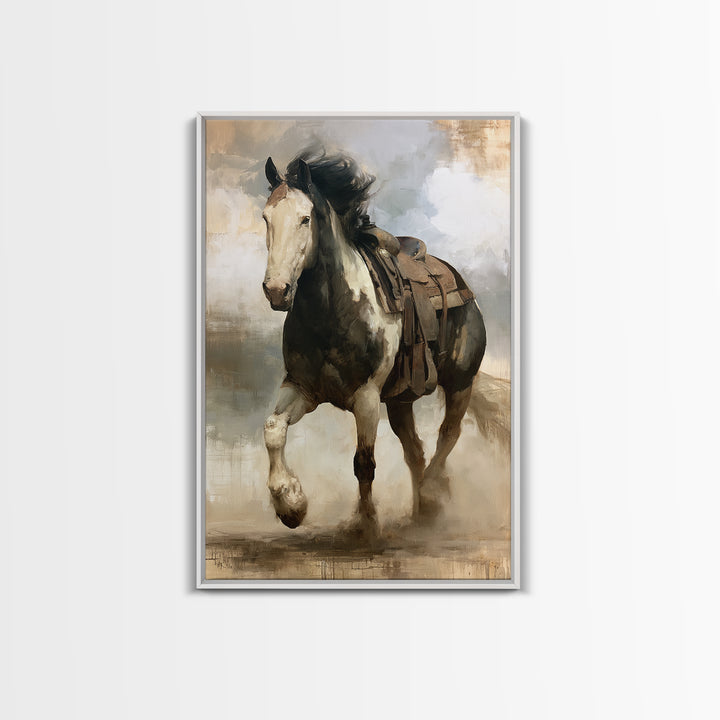 Horse Mane Flowing Like Abstract Waves Canvas Print, Equestrian Art, Fine Art Print, Living Room Decor, Abstract Art, EQU-2x3-27