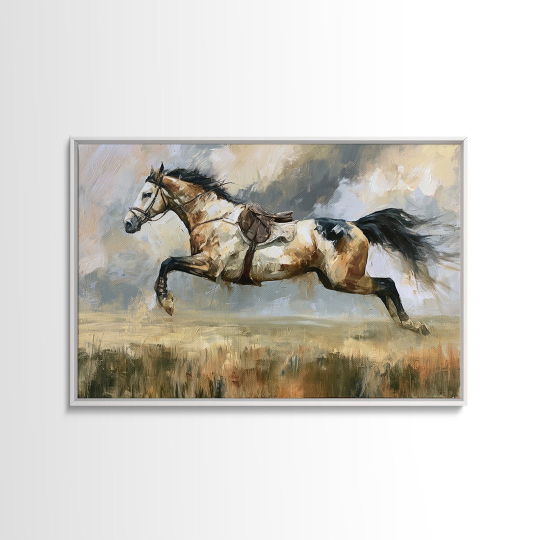 Show Jumping Horse Mid Leap Canvas Print, Equestrian Art, Wall Art, Living Room Decor, Fine Art, Equestrian, Boho Wall Art, EQU-3x2-83