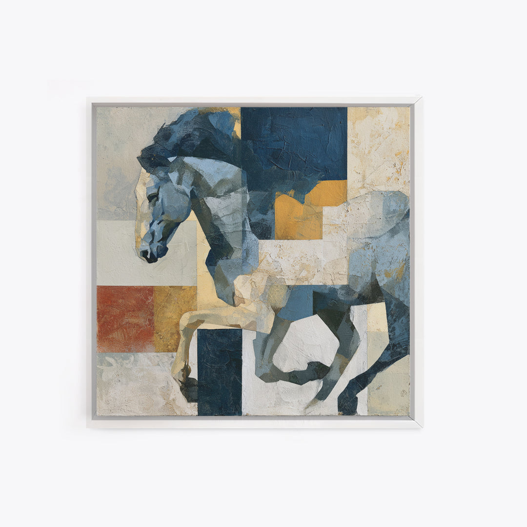 Expressionist Horse in Motion with Wild Mane Canvas Print, Expressionist Art, Modern Art, Living Room Decor, Expression, EXP-1x1-10