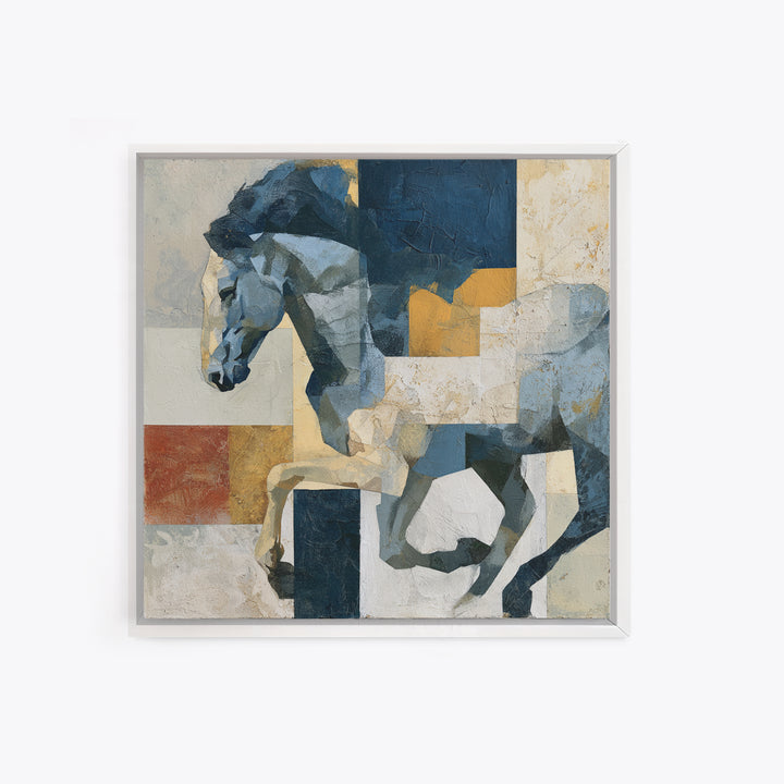 Expressionist Horse in Motion with Wild Mane Canvas Print, Expressionist Art, Modern Art, Living Room Decor, Expression, EXP-1x1-10