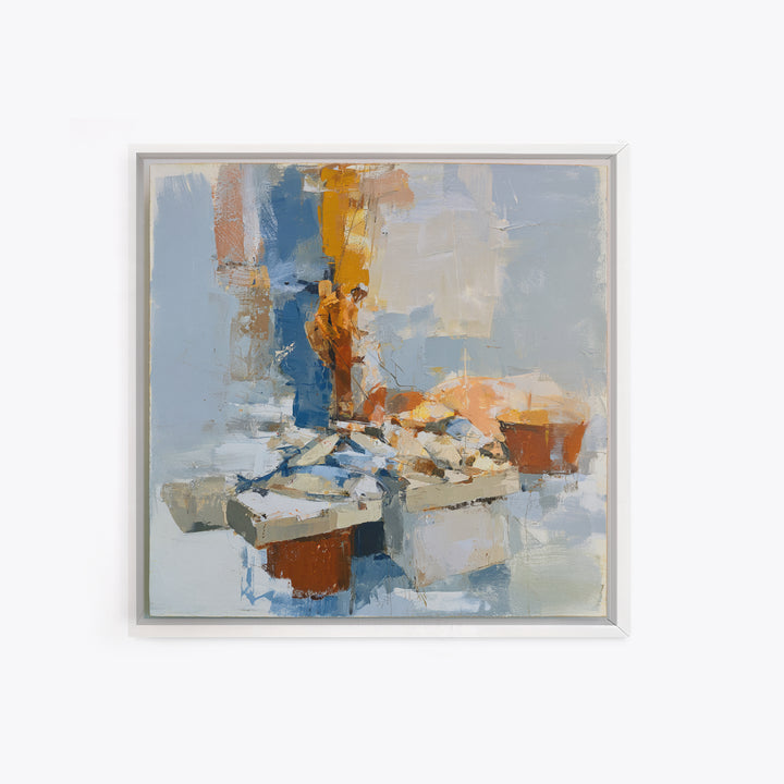 Fish Market Scene Canvas Print, Expressionist Art, Modern Wall Art, Living Room Decor, Fine Art, Expression, Fine Art Print, EXP-1x1-22