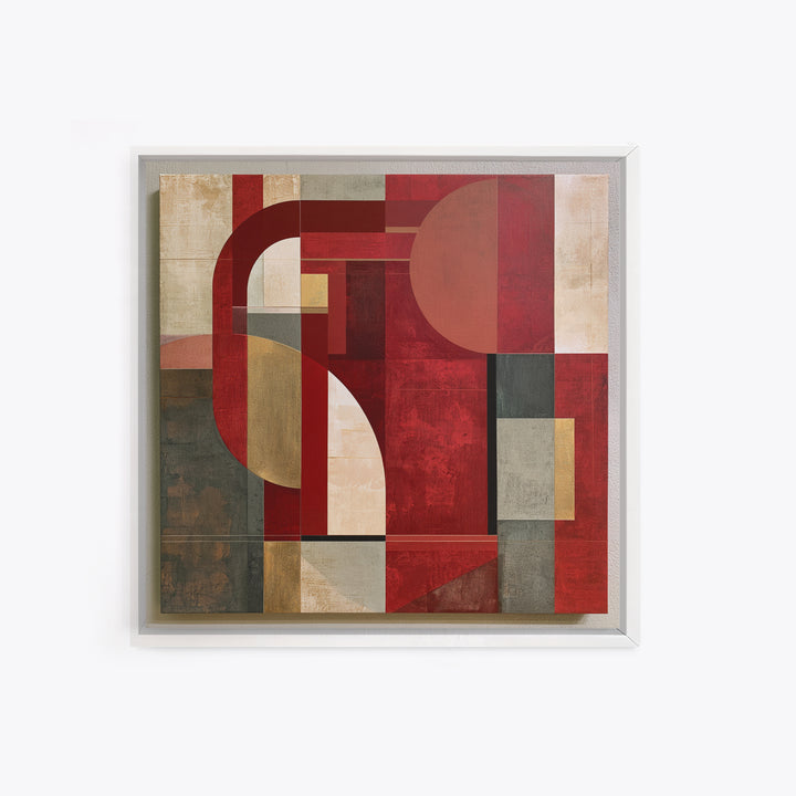 Red Room Interior Abstraction Canvas Print, Expressionist Art, Modern Wall Art, Living Room Decor, Expression, Fine Art Print, EXP-1x1-43