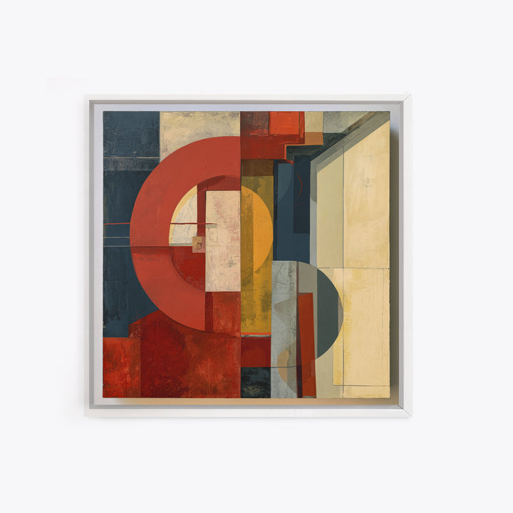 Red Room Interior Abstraction Without Realistic Furniture Canvas Print, Expressionist Art, Room Decor, Living Room Decor, EXP-1x1-91