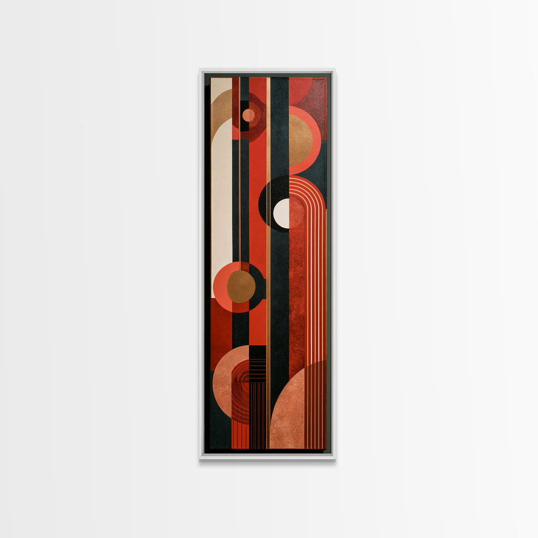 Red Room Interior Abstraction Without Realistic Furniture Canvas Print, Expressionist Art, Living Room Decor, Expression, EXP-1x3-31