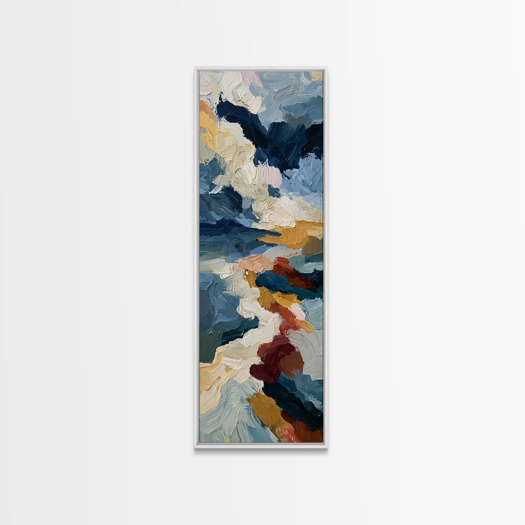 Stormy Landscape Painted Canvas Print, Expressionist Art, Boho Wall Art, Living Room Decor, Oil Painting, Expression, EXP-1x3-39