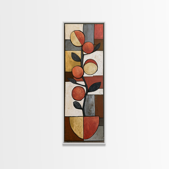 Bold Still Life of Fruit Framed Canvas Print, Expressionist Art, Textured Painting, Living Room Decor, Abstract Art, Expression, EXP-1x3-53