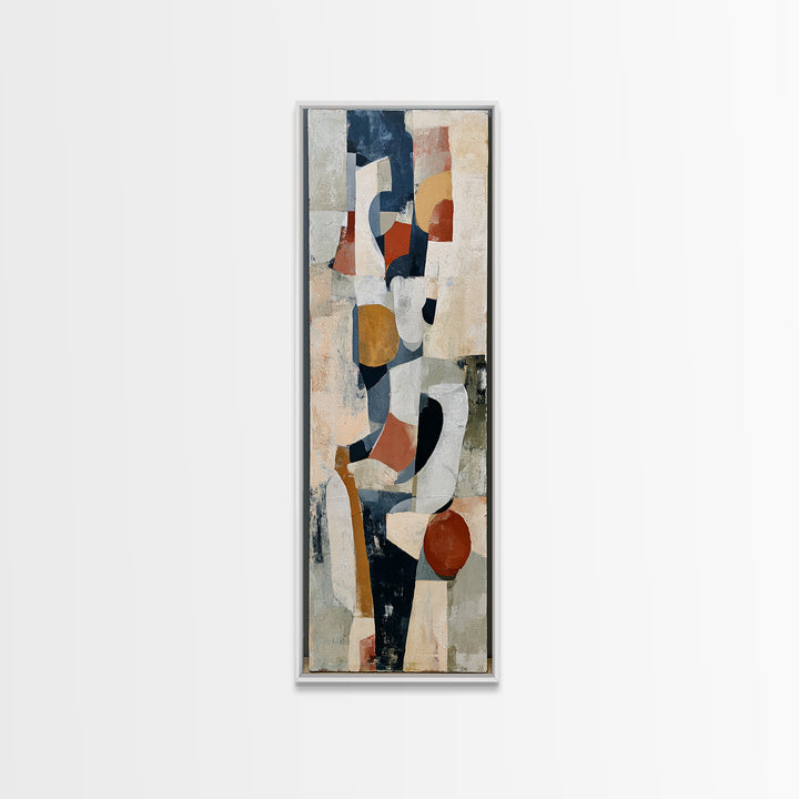 Seated Figure with Raw Gestural Outlines Canvas Print, Expressionist Art, Colorful Wall Art, Living Room Decor, Expression, EXP-1x3-67