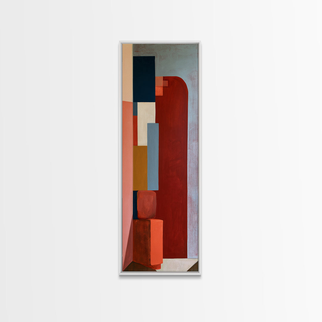 Red Room Interior Abstraction Canvas Print, Expressionist Art, Digital Wall Art, Living Room Decor, Expression, Fine Art Print, EXP-1x3-7
