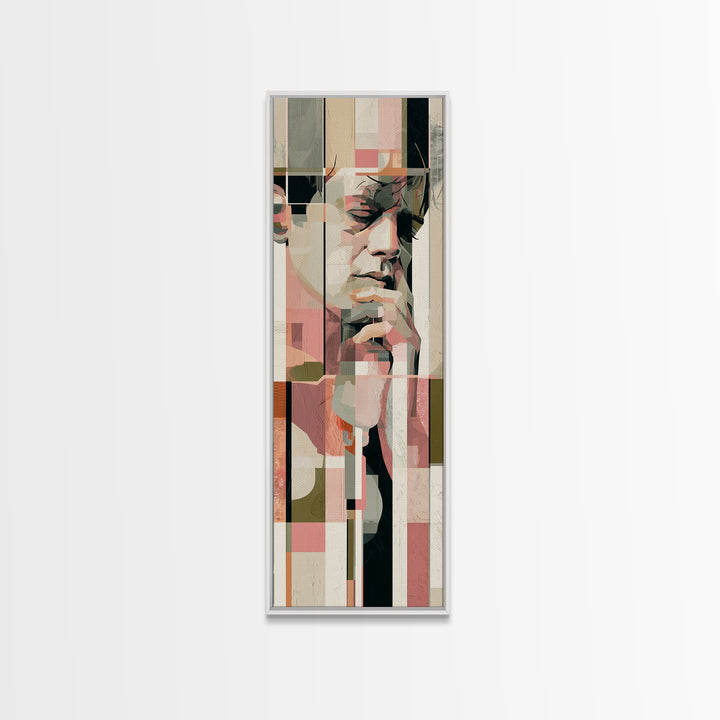 Portrait of a Singer Framed Canvas Print, Expressionist Art, Contemporary Art, Living Room Decor, Fine Art, Expression, EXP-1x3-8