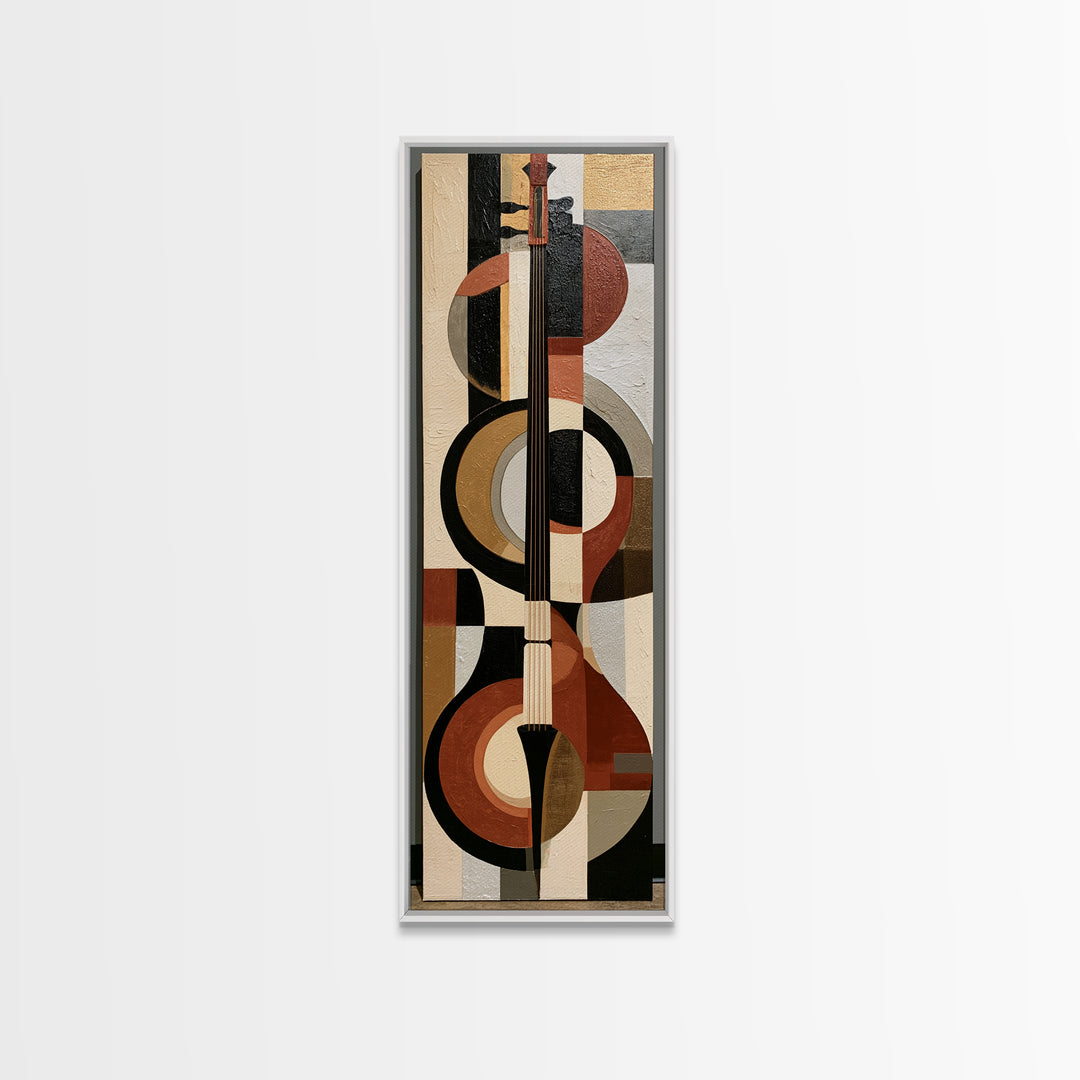 Violinist Painted in Electric Brush Marks Canvas Print, Expressionist Art, Boho Decor, Living Room Decor, Oil Painting, EXP-1x3-97