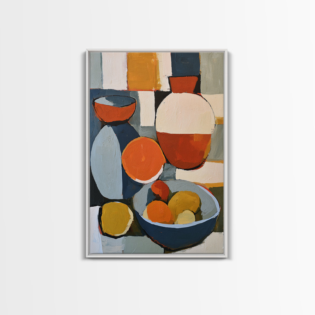 Bold Still Life of Fruit Framed Canvas Print, Expressionist Art, Printable Wall Art, Living Room Decor, Fine Art, Expression, EXP-2x3-1