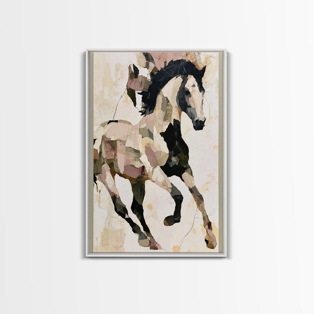 Expressionist Horse in Motion with Wild Mane Canvas Print, Expressionist Art, Home Decor, Living Room Decor, Expression, EXP-2x3-18