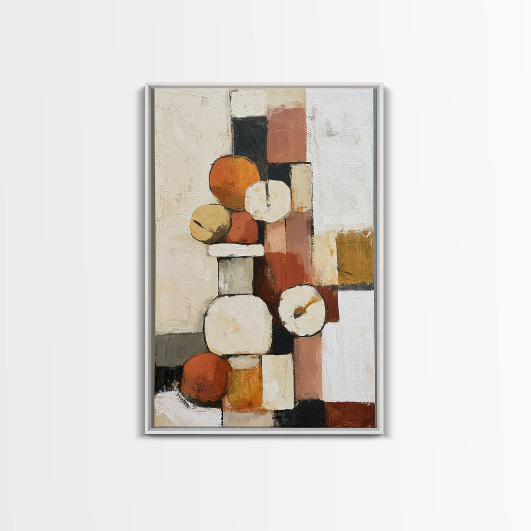 Bold Still Life of Fruit Framed Canvas Print, Expressionist Art, Printable Wall Art, Living Room Decor, Fine Art, Expression, EXP-2x3-25