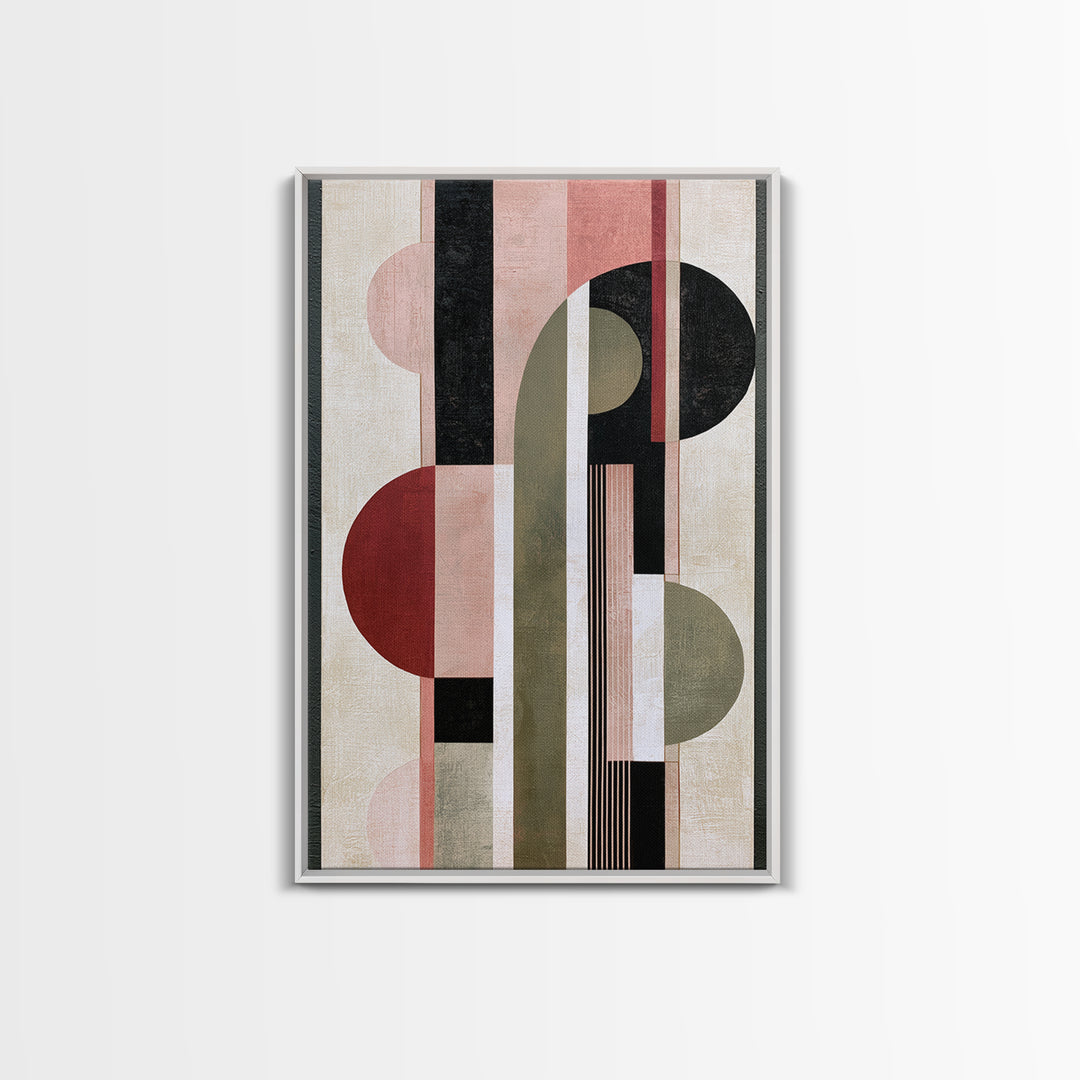 Red Room Interior Abstraction Without Realistic Furniture Canvas Print, Expressionist Art, Living Room Decor, Expression, EXP-2x3-27