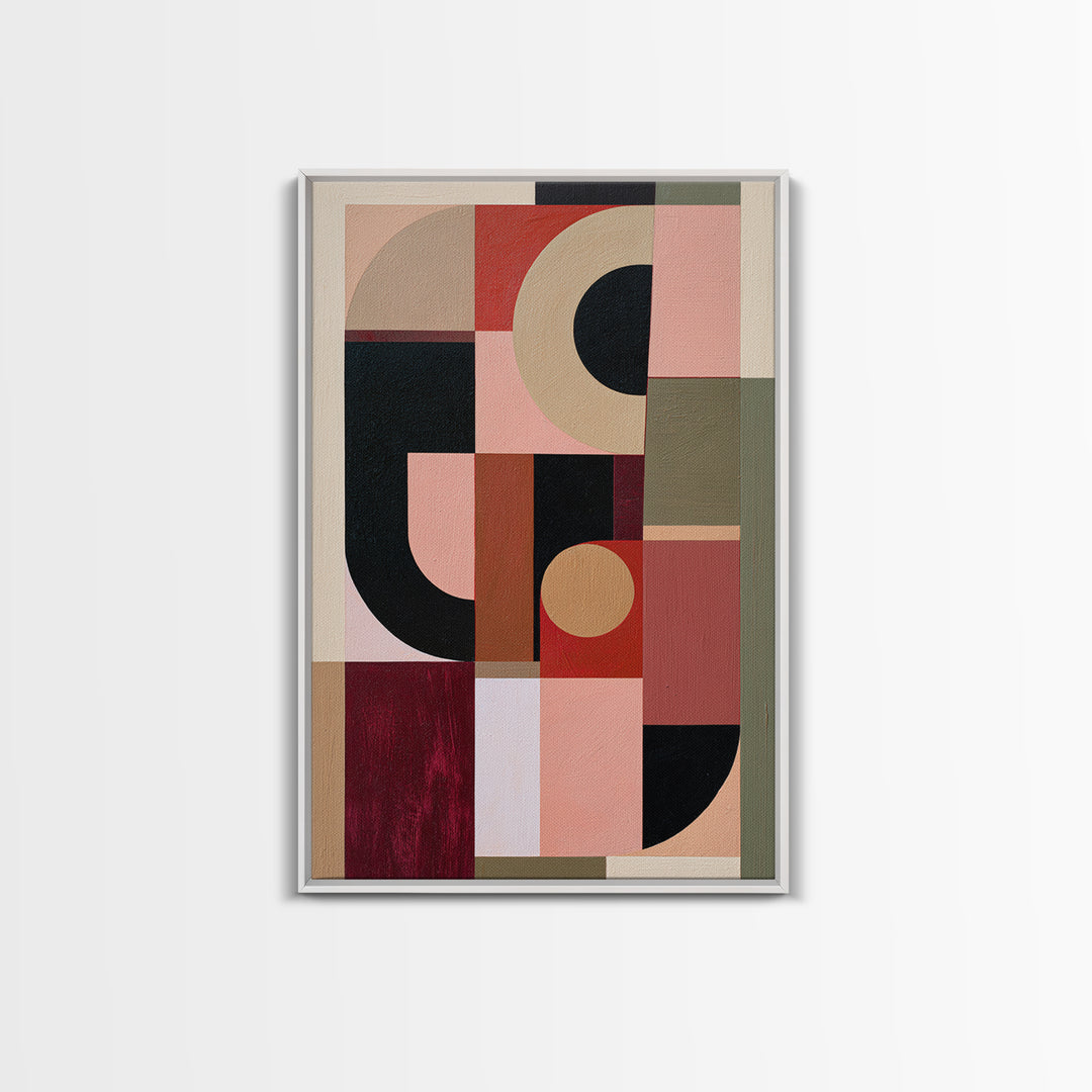 Lonely Caf Table Framed Canvas Print, Expressionist Art, Large Wall Art, Living Room Decor, Expression, Abstract Painting, EXP-2x3-37