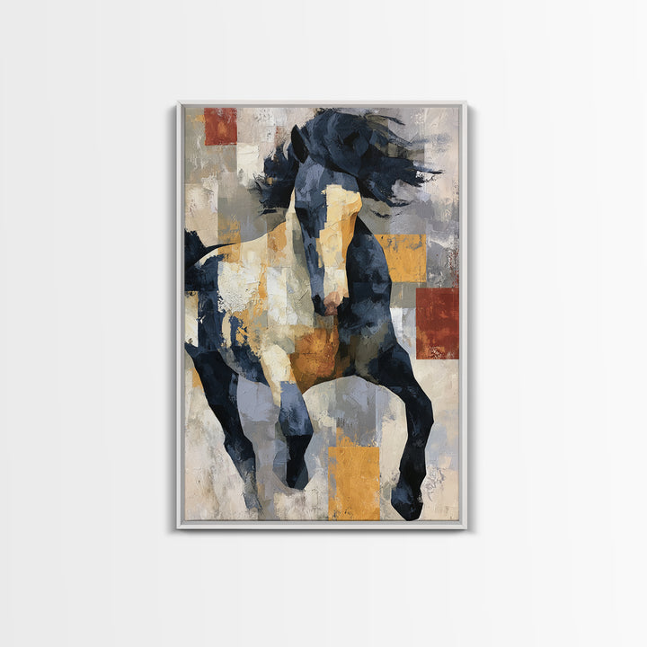 Expressionist Horse in Motion with Wild Mane Canvas Print, Expressionist Art, Home Decor, Living Room Decor, Expression, EXP-2x3-42