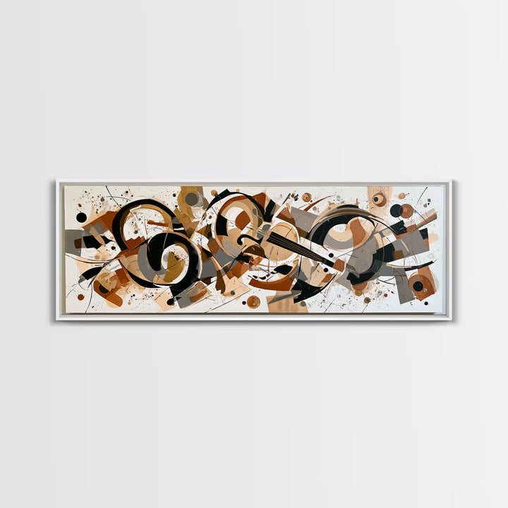 Violinist Painted in Electric Brush Marks Canvas Print, Expressionist Art, Minimalist Wall Art, Living Room Decor, Expression, EXP-3x1-53