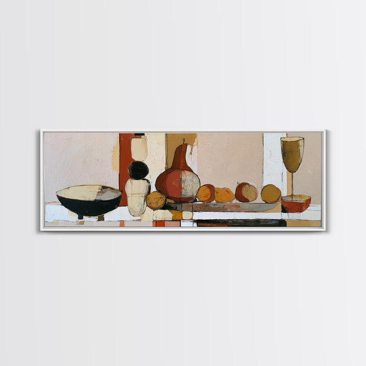 Bold Still Life of Fruit Framed Canvas Print, Expressionist Art, Downloadable Prints, Living Room Decor, Abstract Art, EXP-3x1-81