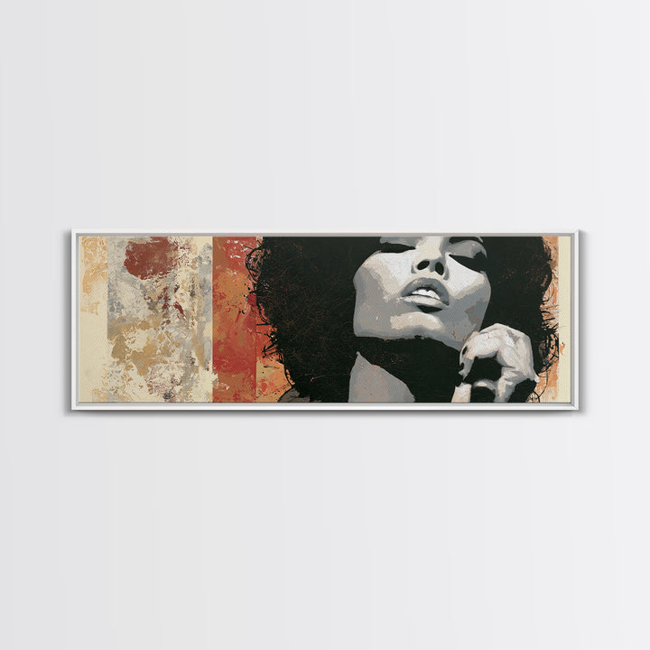 Portrait of a Singer Framed Canvas Print, Expressionist Art, Digital Prints, Living Room Decor, Oil Painting, Expression, EXP-3x1-84