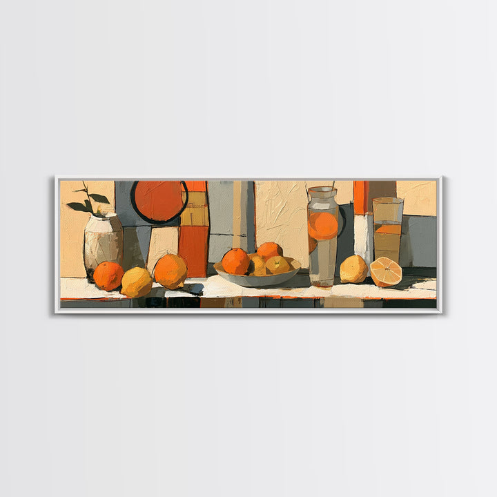 Bold Still Life of Fruit Framed Canvas Print, Expressionist Art, Abstract Wall Art, Living Room Decor, Fine Art, Expression, EXP-3x1-9