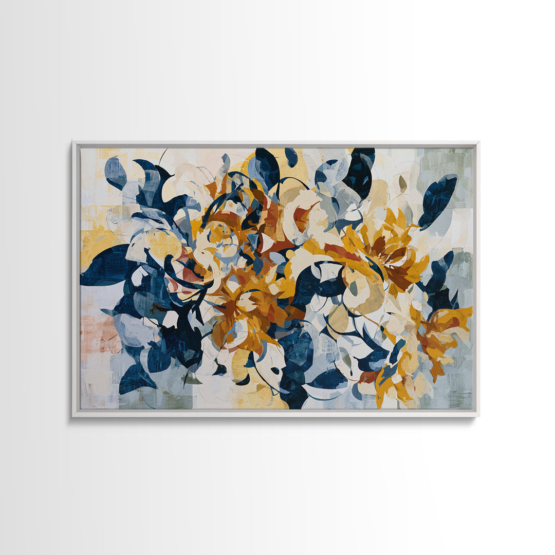 Sunflowers Twisting in Intense Painted Energy Canvas Print, Expressionist Art, Downloadable Prints, Living Room Decor, EXP-3x2-36