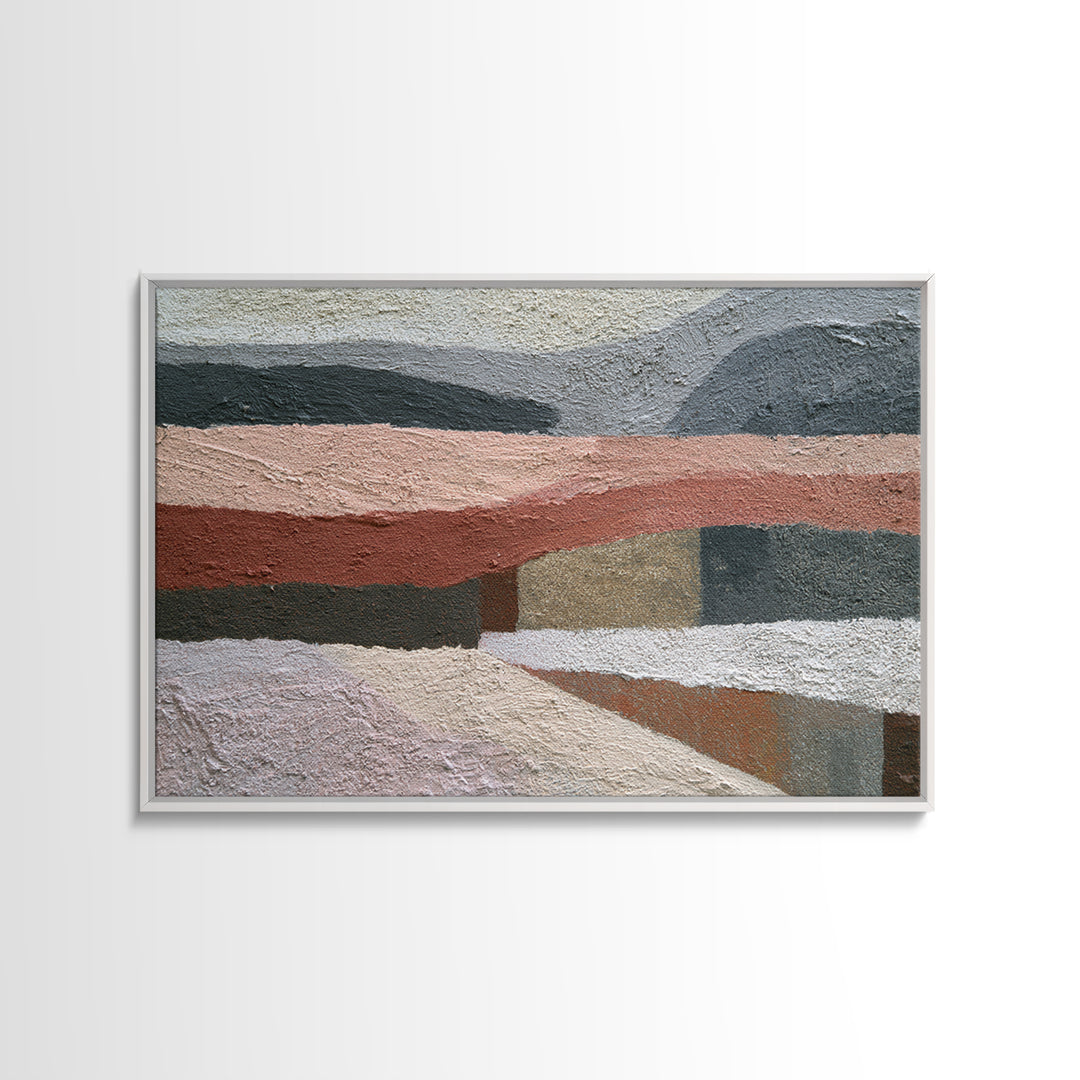 Stormy Landscape Painted Framed Canvas Print, Expressionist Art, Original Art, Living Room Decor, Fine Art, Expression, EXP-3x2-7