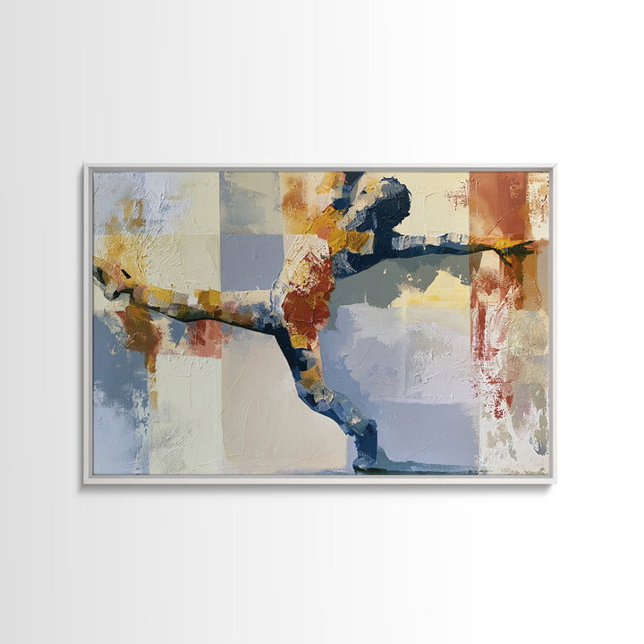 Dancer Figure Fractured into Vibrant Movement Canvas Print, Expressionist Art, Modern Wall Art, Living Room Decor, Expression, EXP-3x2-8