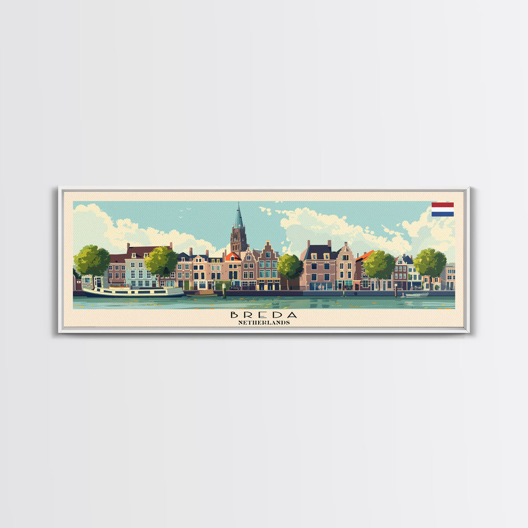Bremen Germany Wall Art, Panoramic Travel Poster, Panoramic Framed Canvas Print, City Wall Art, Wall Hanging Home Decor, Travel Art