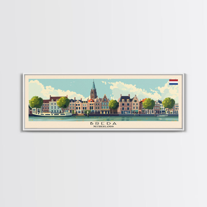 Bremen Germany Wall Art, Panoramic Travel Poster, Panoramic Framed Canvas Print, City Wall Art, Wall Hanging Home Decor, Travel Art