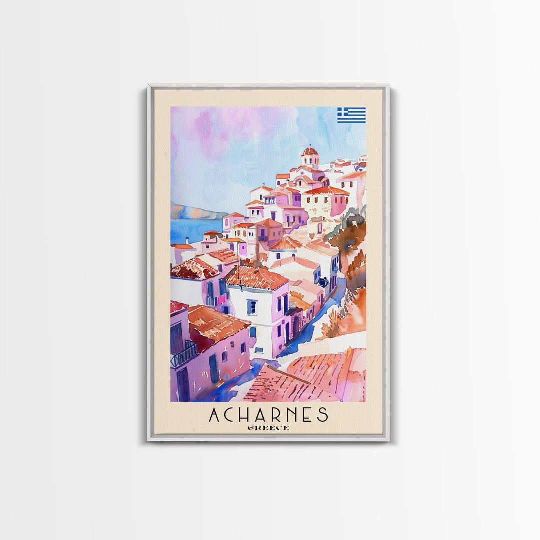 Scenic A Coruńa Spain Seaside Town, Framed Canvas Print, Perfect for Bedroom Art, Coastal Style, Home Decor Wall Art