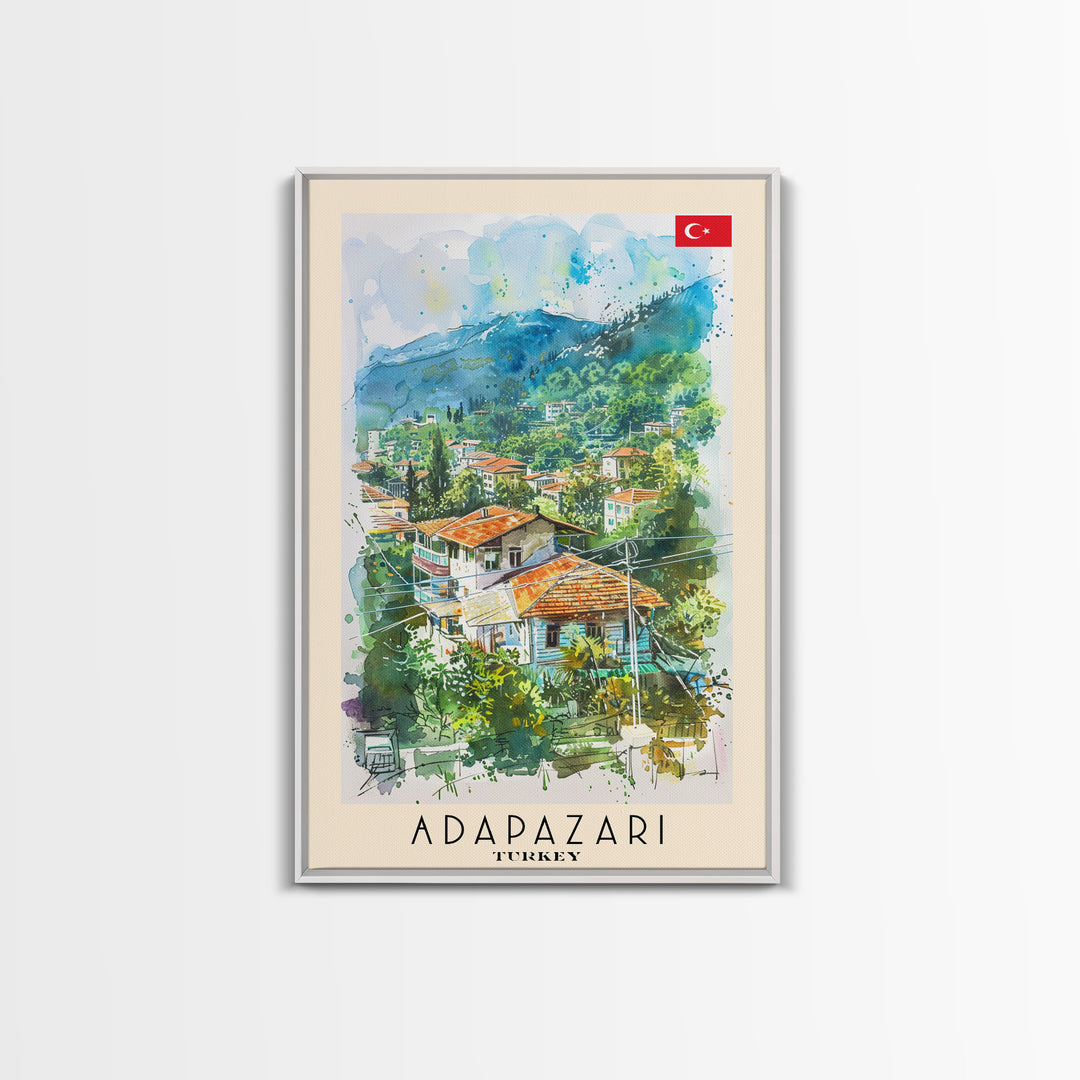 Lush Adapazarı Turkey Greenery Scene, Framed Canvas Print, Bedroom Wall Art, Nature Style, Perfect Home Decor