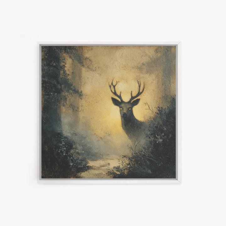 Giant Tree City Filled Framed Canvas Print, Fantasy Art, Statement Artwork, Living Room Decor, Abstract Art, Mythic, Wall Decor, FAN-1x1-33