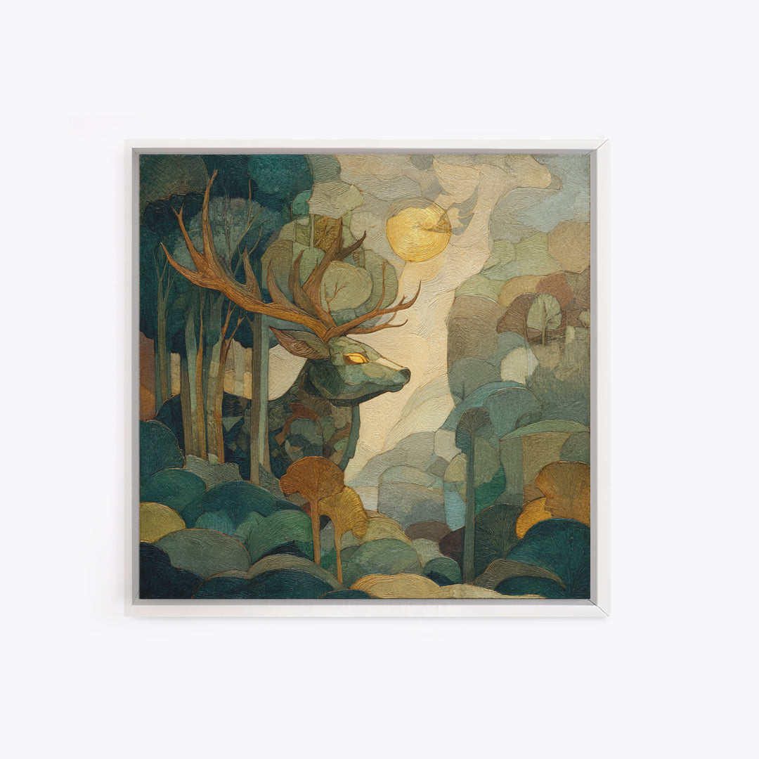 Giant Tree City Filled Framed Canvas Print, Fantasy Art, Statement Artwork, Living Room Decor, Abstract Art, Mythic, Wall Decor, FAN-1x1-57