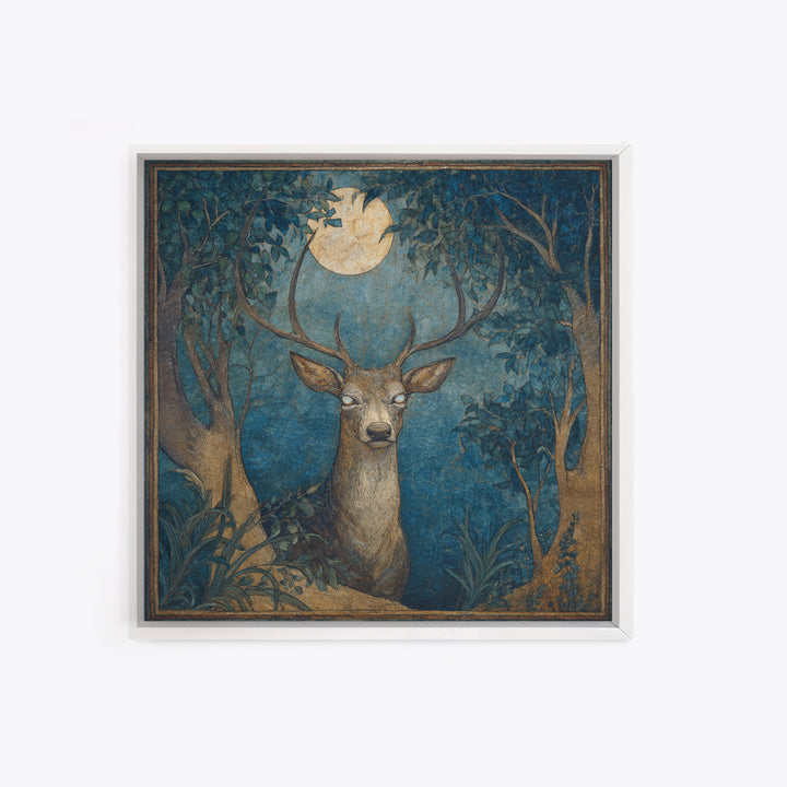Faerie Market under Giant Mushrooms Framed Canvas Print, Fantasy Art, Digital Painting, Living Room Decor, Fine Art, Mythic, FAN-1x1-63