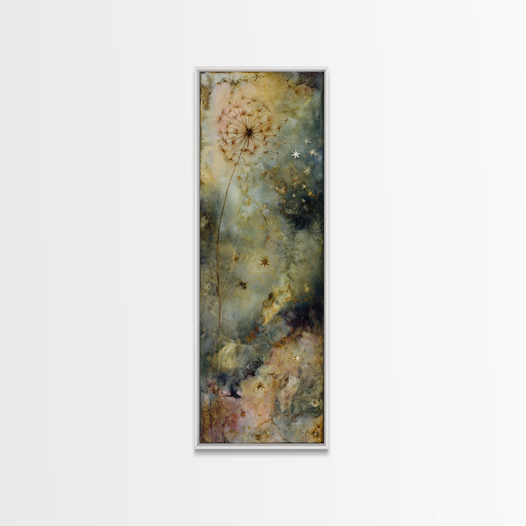 Mermaid Lagoon with Bioluminescent Water Framed Canvas Print, Fantasy Art, Luxury Decor, Living Room Decor, Fine Art, Mythic, FAN-1x3-20