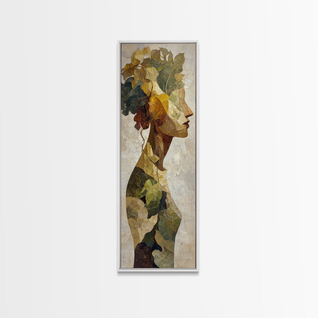 Floating Island with Waterfalls and Ancient Ruins Framed Canvas Print, Fantasy Art, Large Art Print, Living Room Decor, Mythic, FAN-1x3-87