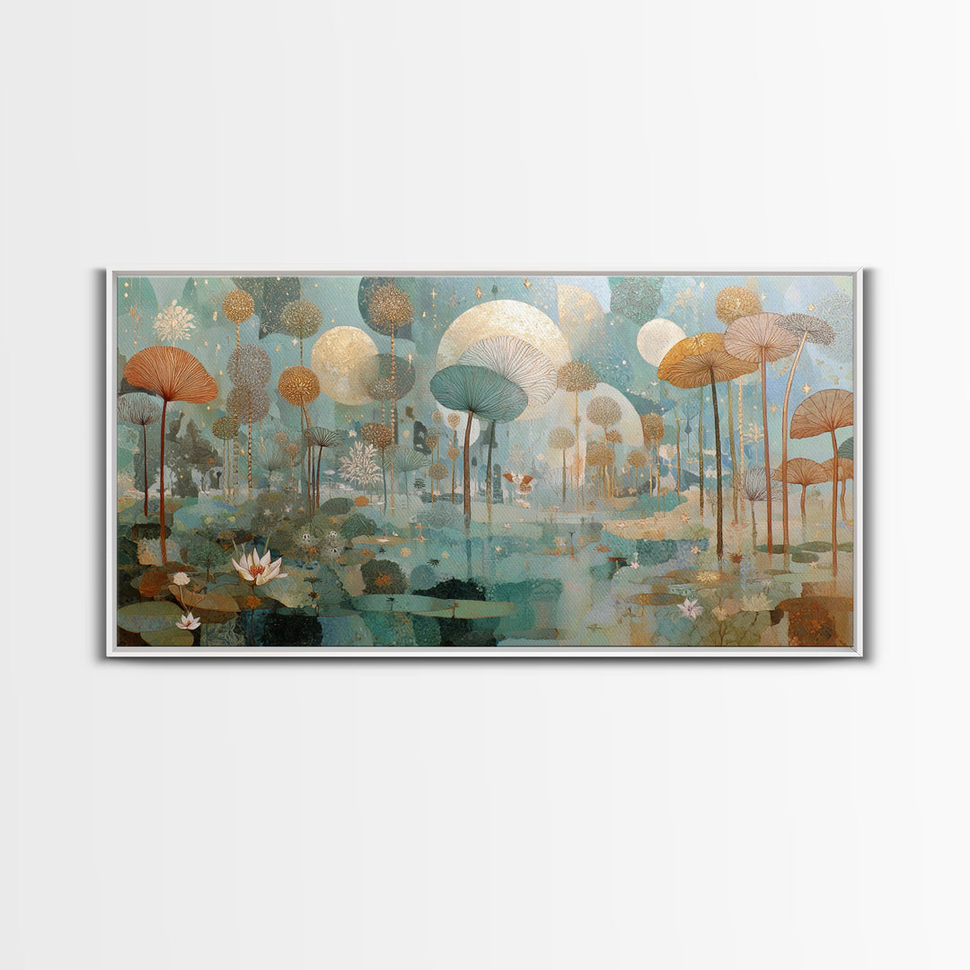 Golem Made of Vines and Old Stone Canvas Print, Fantasy Art, Contemporary Art, Living Room Decor, Mythic, Printable Art, FAN-2x1-41