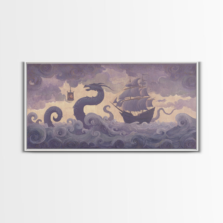 Griffin Perched on a Castle Wall Canvas Print, Fantasy Art, Contemporary Art, Living Room Decor, Mythic, Printable Art, FAN-2x1-54