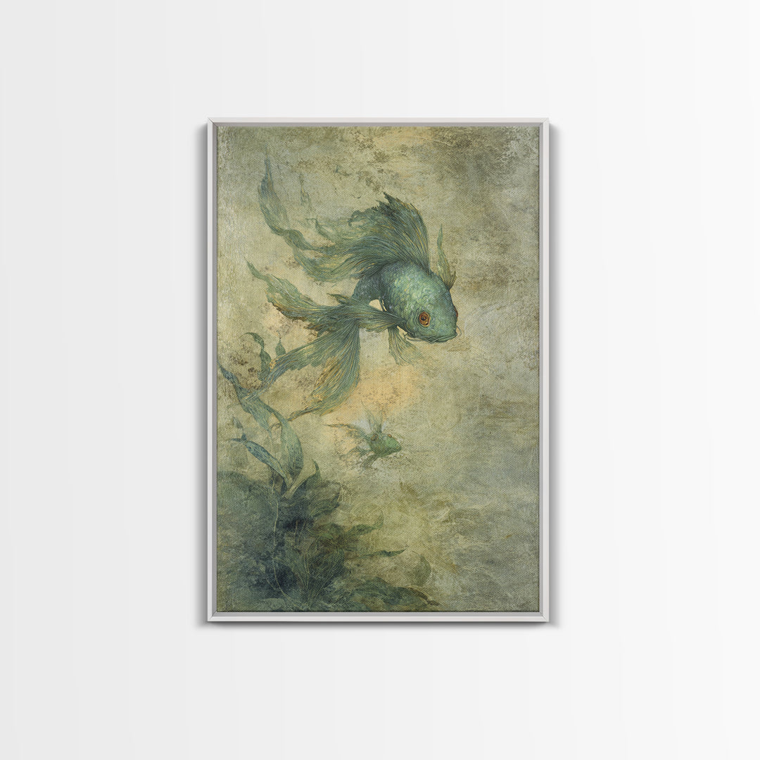 Phoenix Rising in Gold and Crimson Flames Canvas Print, Fantasy Art, Art Nouveau, Living Room Decor, Fine Art, Mythic, FAN-2x3-61