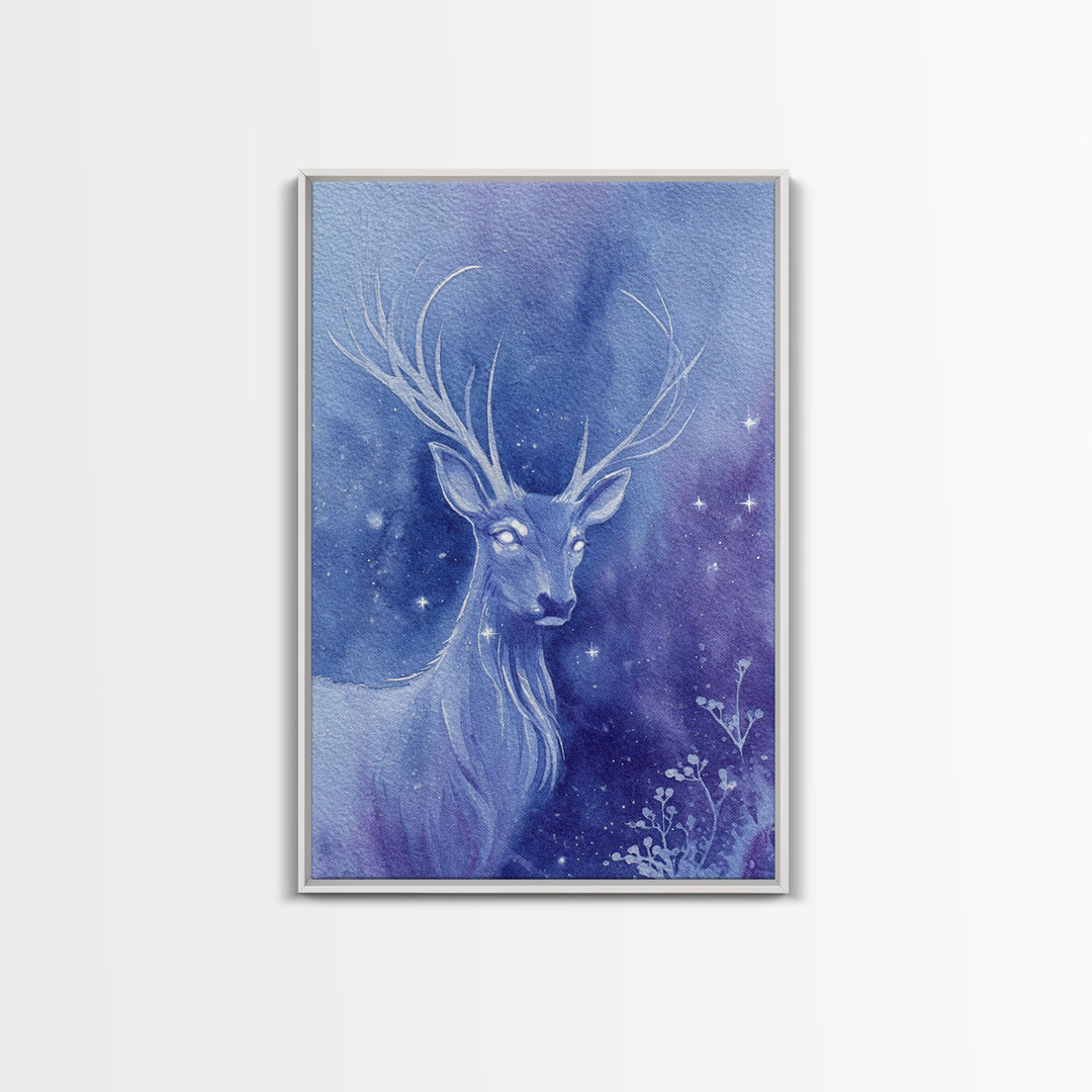 Crystal Cave with Luminous Blue Reflections Canvas Print, Fantasy Art, Print, Living Room Decor, Abstract Art, Mythic, FAN-2x3-86