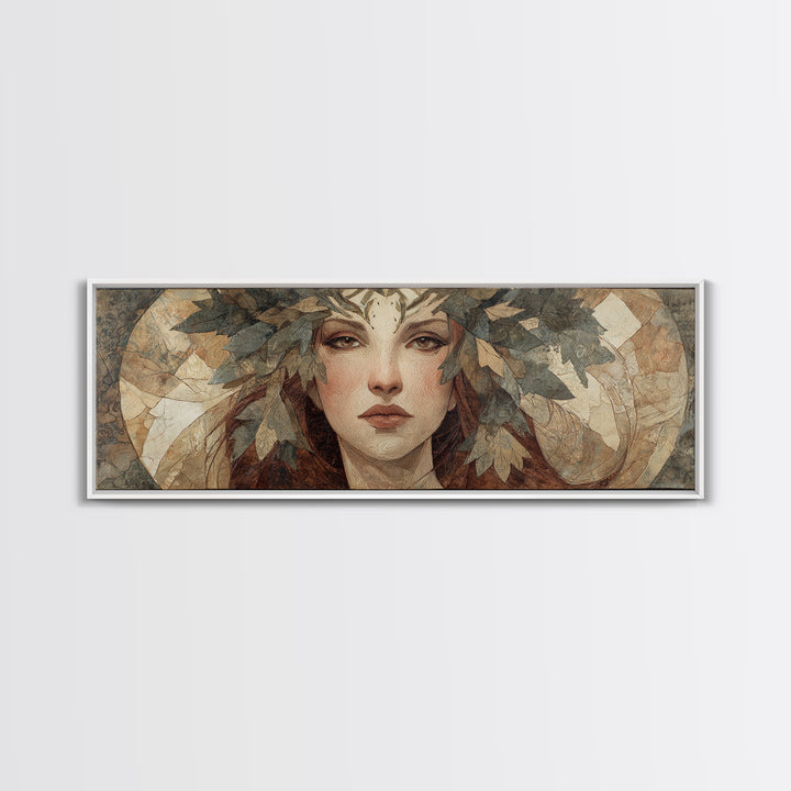 Phoenix Rising in Gold and Crimson Flames Canvas Print, Fantasy Art, Digital Painting, Living Room Decor, Fine Art, Mythic, FAN-3x1-93
